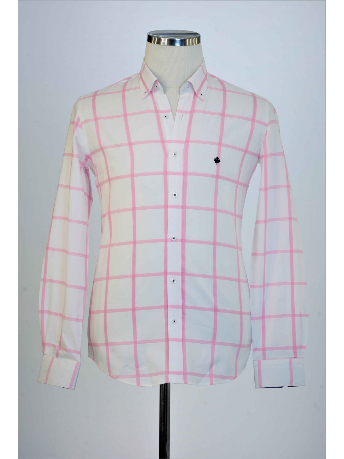 %100 Pamuk Spor,Parçalı, Erkek Gömlek PM3472R04