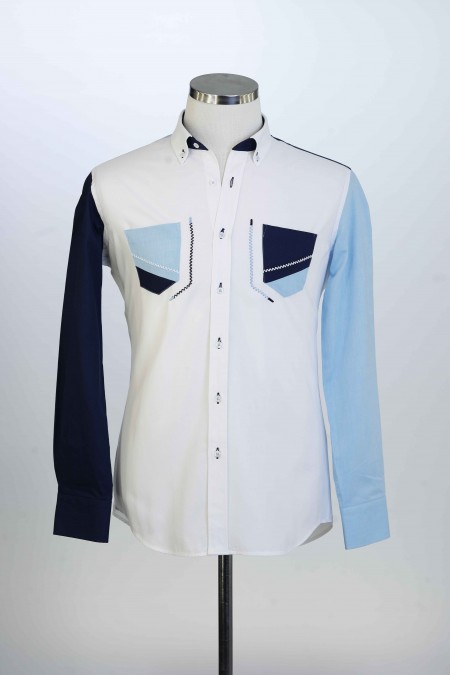 %100 Pamuk Spor,Cepli,Oxford,Parçalı, Erkek Gömlek PM3424R01