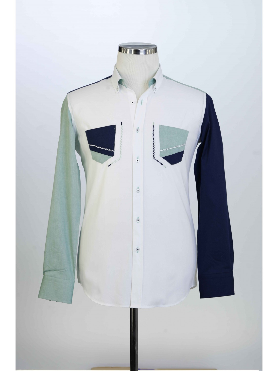 %100 Pamuk Spor,Cepli,Oxford,Parçalı, Erkek Gömlek PM3424R03
