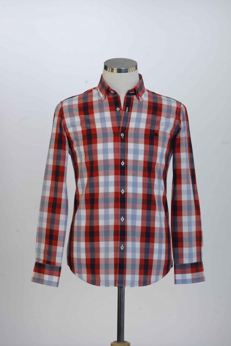 %100 Pamuk ,Kareli, Erkek Gömlek PM3431R26