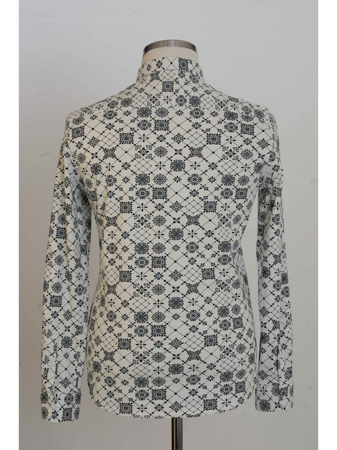 %100 Pamuk Desenli Baskılı Dijital Erkek Gömlek PM3450R11