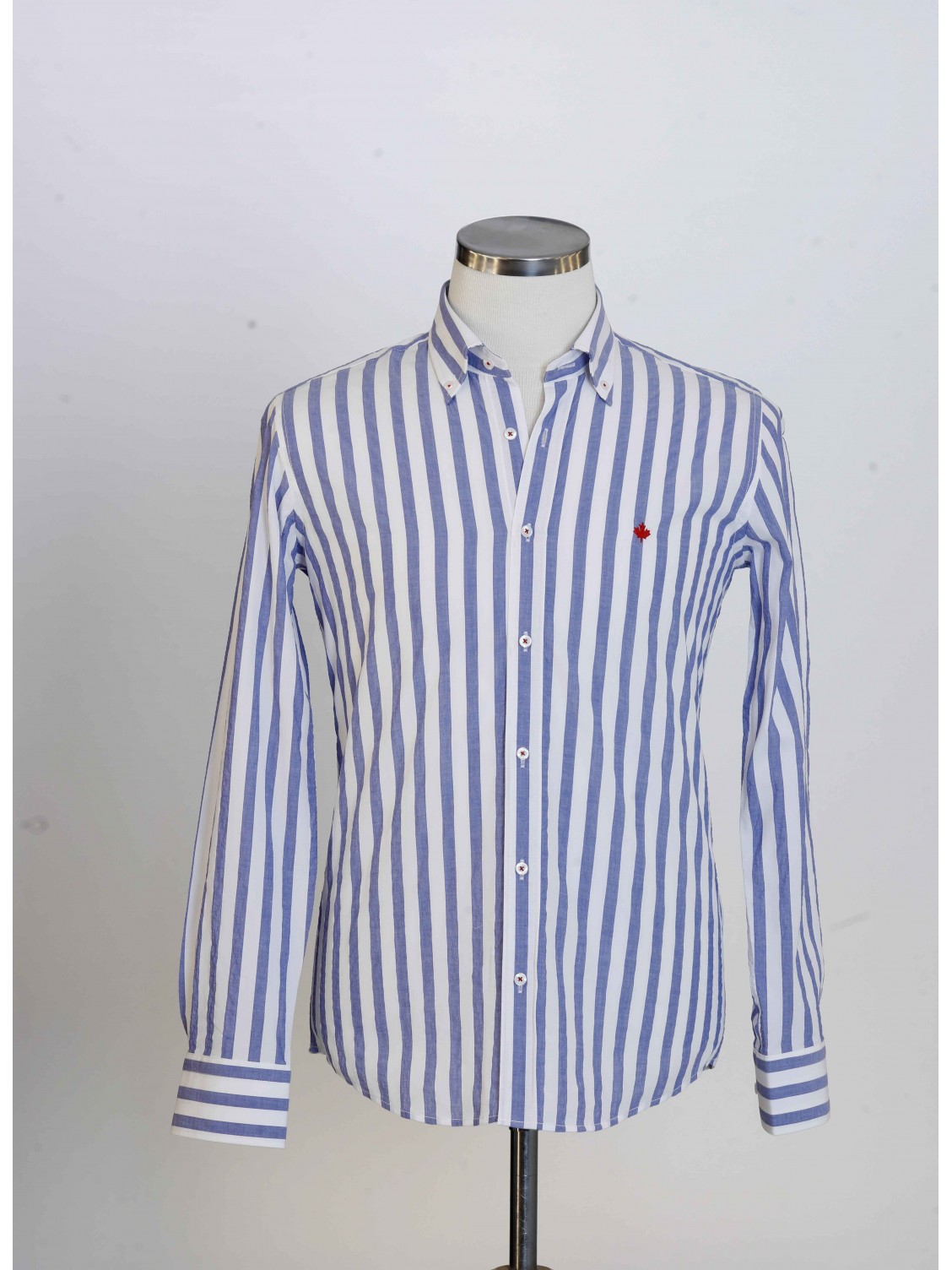 %100 Pamuk Spor,Çizgili, Erkek Gömlek PM3452R06