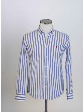 %100 Pamuk Spor,Çizgili, Erkek Gömlek PM3452R06