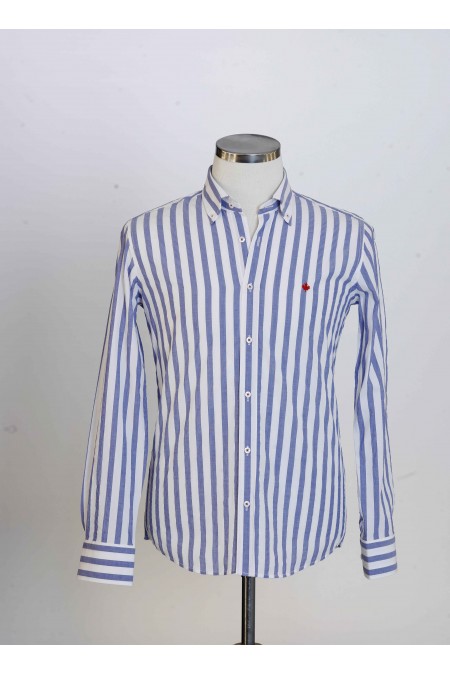%100 Pamuk Spor,Çizgili, Erkek Gömlek PM3452R06