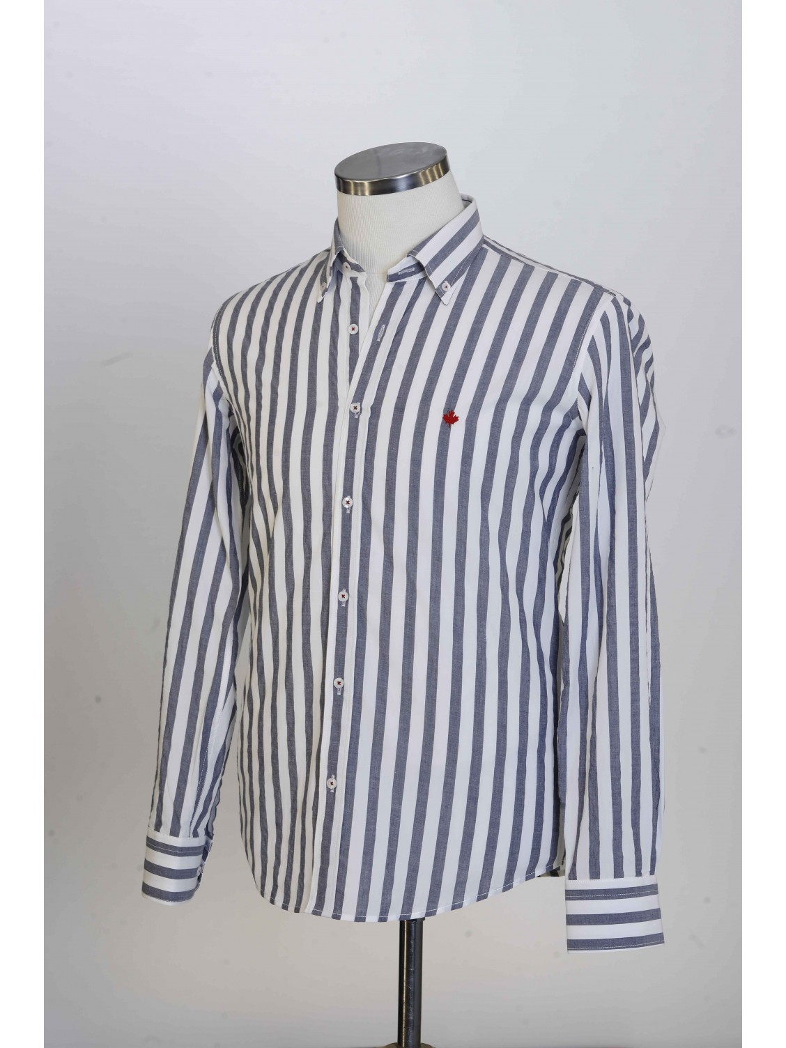 %100 Pamuk Spor,Çizgili, Erkek Gömlek PM3452R07