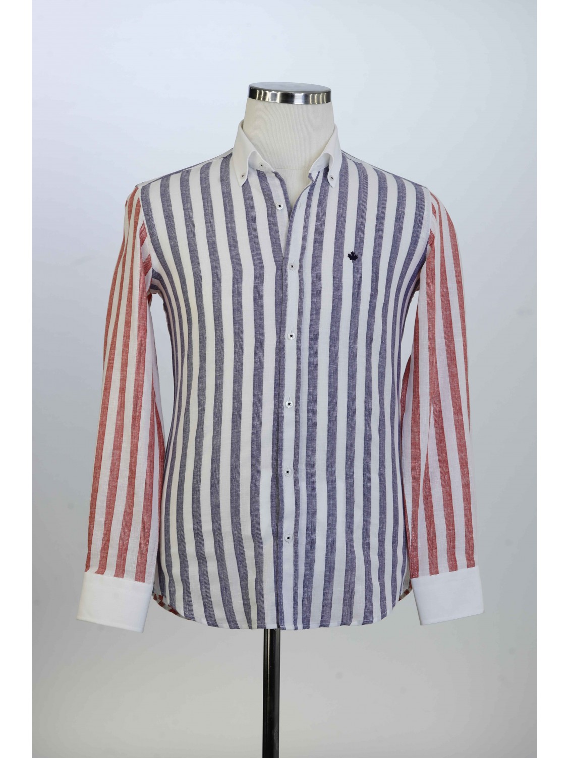 %100 Pamuk Spor,Parçalı, Erkek Gömlek PM3472R01