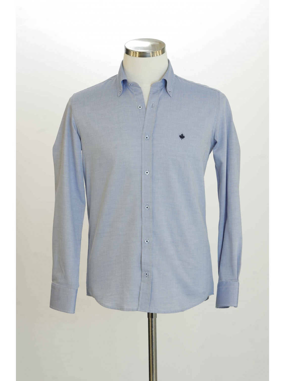 %100 Pamuk Düz Oxford Spor Erkek Gömlek PM3486R25