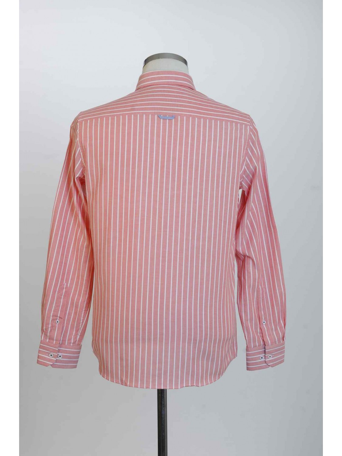 %100 Pamuk Spor,Oxford,Çizgili, Erkek Gömlek PM3503R25