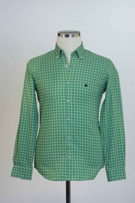 %100 Pamuk Spor,Oxford,Kareli, Erkek Gömlek PM3503R35
